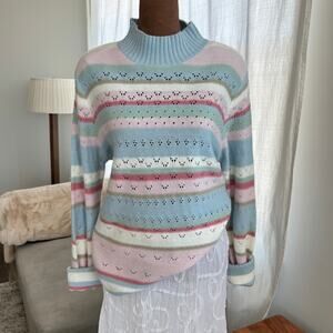 Early 90s Vintage Cricket Lane Collection Women's Pastel Sweater Knit Size M